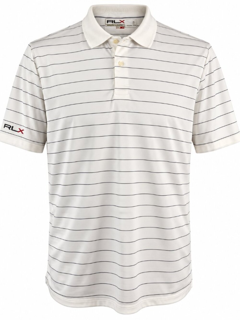 Ralph Lauren RLX Large Performance Golf Polo White Stripe